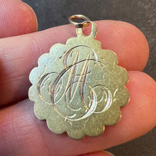 Load image into Gallery viewer, Antique French First Communion Chalice Floral 18K Yellow Gold Charm Pendant