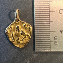 Load image into Gallery viewer, Antique French First Communion Jesus Christ Shield 18K Yellow Gold Pendant