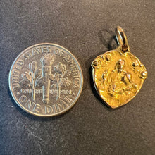 Load image into Gallery viewer, Antique French First Communion Jesus Christ Shield 18K Yellow Gold Pendant