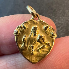 Load image into Gallery viewer, Antique French First Communion Jesus Christ Shield 18K Yellow Gold Pendant