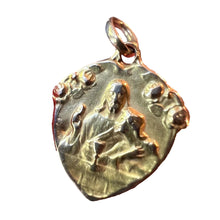 Load image into Gallery viewer, Antique French First Communion Jesus Christ Shield 18K Yellow Gold Pendant