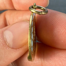 Load image into Gallery viewer, French G Bigard Virgin Mary Plique A Jour Enamel 18K Yellow Gold Pendant Medal