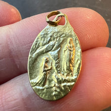 Load image into Gallery viewer, French OBC Virgin Mary Notre Dame of Lourdes 18K Yellow Gold Charm Medal Pendant