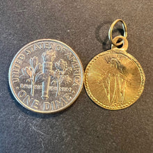 Load image into Gallery viewer, Antique French Virgin Mary 18K Yellow Gold Charm Medal Pendant