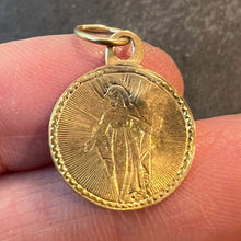 Load image into Gallery viewer, Antique French Virgin Mary 18K Yellow Gold Charm Medal Pendant