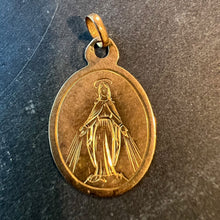 Load image into Gallery viewer, Antique French Virgin Mary 18K Rose Gold Charm Medal Pendant