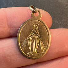Load image into Gallery viewer, Antique French Virgin Mary 18K Rose Gold Charm Medal Pendant