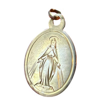 Load image into Gallery viewer, Antique French Virgin Mary 18K Rose Gold Charm Medal Pendant