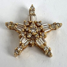 Load image into Gallery viewer, Hirsch & Oppenheimer Diamond Star 14K Yellow Gold Christmas Pendant