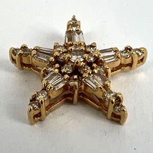 Load image into Gallery viewer, Hirsch & Oppenheimer Diamond Star 14K Yellow Gold Christmas Pendant