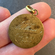 Load image into Gallery viewer, Antique French Jampolsky Virgin Mary Communion 18K Yellow Gold Medal Pendant
