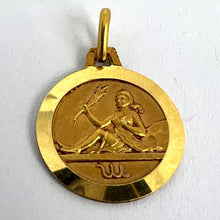 Load image into Gallery viewer, French 18K Yellow Gold Zodiac Virgo Charm Pendant