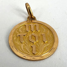 Load image into Gallery viewer, Vintage French Toi et Moi Flames of Love 18K Yellow Gold Charm Pendant