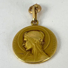 Load image into Gallery viewer, French Vernon 18K Yellow Gold Virgin Mary Virgo Purissima Medal Pendant