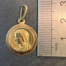 Load image into Gallery viewer, French Virgin Mary 18K Yellow Gold Pendant Charm Medal