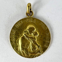 Load image into Gallery viewer, French 18K Yellow Gold Madonna and Child Medal Pendant