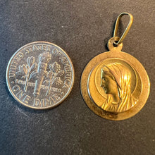 Load image into Gallery viewer, French Virgin Mary 18K Yellow Gold Pendant Charm Medal