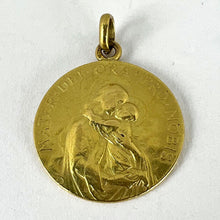 Load image into Gallery viewer, French 18K Yellow Gold Madonna and Child Medal Pendant