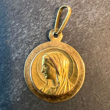 Load image into Gallery viewer, French Virgin Mary 18K Yellow Gold Pendant Charm Medal
