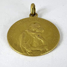 Load image into Gallery viewer, French 18K Yellow Gold Madonna and Child Medal Pendant