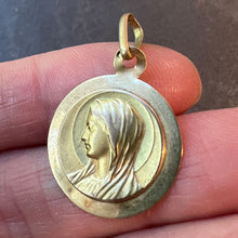 Load image into Gallery viewer, French Virgin Mary 18K Yellow Gold Pendant Charm Medal