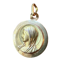 Load image into Gallery viewer, French Virgin Mary 18K Yellow Gold Pendant Charm Medal