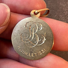 Load image into Gallery viewer, French Virgin Mary 18K Yellow Gold Pendant Charm Medal