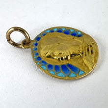 Load image into Gallery viewer, French G Bigard Virgin Mary Plique A Jour Enamel 18K Yellow Gold Pendant Medal