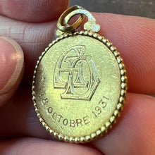Load image into Gallery viewer, Antique French Descamps Cherub Angel 18K Yellow Gold Charm Pendant Medal