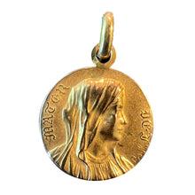 Load image into Gallery viewer, French Bouloux Virgin Mary Mater Dei 18K Yellow Gold Medal Pendant