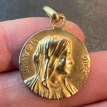 Load image into Gallery viewer, French Bouloux Virgin Mary Mater Dei 18K Yellow Gold Medal Pendant