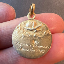 Load image into Gallery viewer, French Bouloux Virgin Mary Mater Dei 18K Yellow Gold Medal Pendant