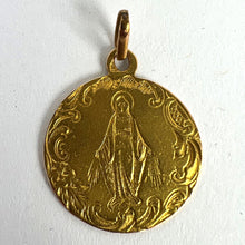 Load image into Gallery viewer, French Virgin Mary 18K Yellow Gold Charm Pendant