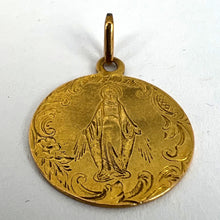 Load image into Gallery viewer, French Virgin Mary 18K Yellow Gold Charm Pendant