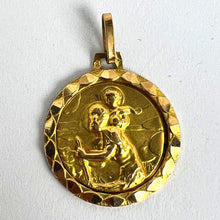 Load image into Gallery viewer, Vintage French St Christopher 18K Yellow Gold Charm Pendant
