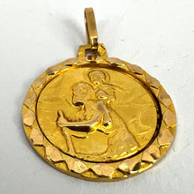 Load image into Gallery viewer, Vintage French St Christopher 18K Yellow Gold Charm Pendant