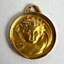 Load image into Gallery viewer, French Grun Raphael’s Cherub 18K Yellow Gold Medal Pendant
