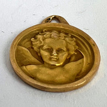 Load image into Gallery viewer, French Grun Raphael’s Cherub 18K Yellow Gold Medal Pendant