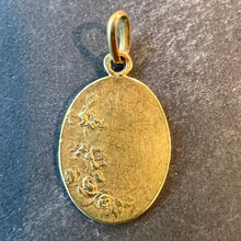 Load image into Gallery viewer, French Brandt 18K Yellow Gold St Therese Religious Saint Medal Pendant