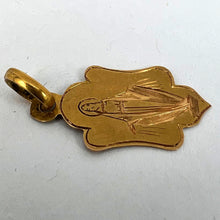 Load image into Gallery viewer, French Virgin Mary 18K Yellow Gold Antique Engraved Charm Pendant Medal