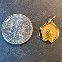 Load image into Gallery viewer, French 18K Yellow Gold St Therese Religious Saint Medal Pendant Charm