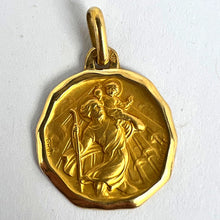 Load image into Gallery viewer, Augis Grun French Saint Christopher 18K Yellow Gold Charm Pendant