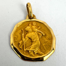 Load image into Gallery viewer, Augis Grun French Saint Christopher 18K Yellow Gold Charm Pendant