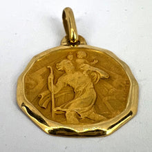 Load image into Gallery viewer, Augis Grun French Saint Christopher 18K Yellow Gold Charm Pendant