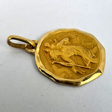 Load image into Gallery viewer, Augis Grun French Saint Christopher 18K Yellow Gold Charm Pendant