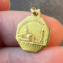 Load image into Gallery viewer, French 18K Yellow Gold St Therese Religious Saint Medal Pendant Charm