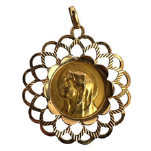 Load image into Gallery viewer, French Piaget Virgin Mary Frame 18K Yellow Gold Medal Charm Pendant