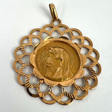 Load image into Gallery viewer, French Piaget Virgin Mary Frame 18K Yellow Gold Medal Charm Pendant