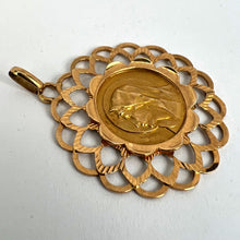 Load image into Gallery viewer, French Piaget Virgin Mary Frame 18K Yellow Gold Medal Charm Pendant