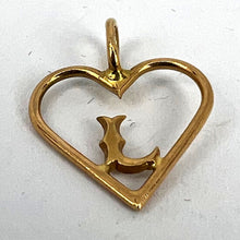 Load image into Gallery viewer, French 18K Yellow Gold Love Heart Initial L Charm Pendant
